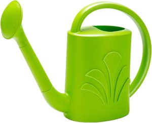 Ioensy Regador de jardim 4l, pote de rega com cabeça de aspersão, jardinagem, bico removível para vasos, plantas de rega, Verde