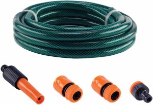 Force Line - Mangueira de Jardim Trancada 10 Metros com Kit de Engates e Esguicho