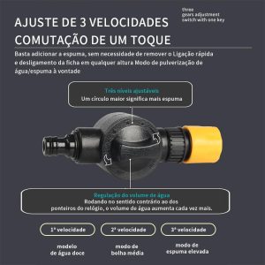 Lavagem De Carro Pistola De Espuma De Água De Limpeza Portátil Com Dispositivo (pega metálica)
