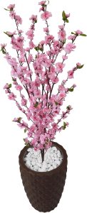 Planta Artificial Cerejeira Rosa Bebe Vaso 3D Polietileno Decoração (3D Marrom) 1 Planta Artificial Cerejeira Rosa Bebe Vaso 3D Polietileno Decoração (3D Marrom)