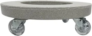 Suporte para vaso em polietileno com rodizio de 4 rodas em gel diamentro 25 cm (CINZA, 25CM) 4 1749300039_Suporte-para-vaso-em-polietileno-com-rodizio-de-4-rodas
