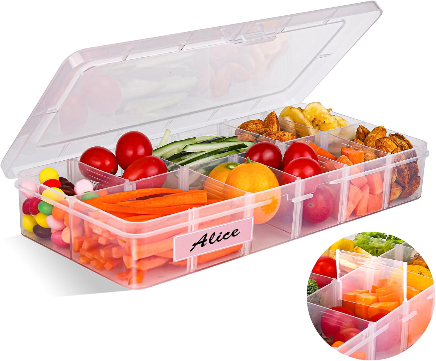 AIERSA Caixas de Lanches para Criancas 12 Compartimentos Recipientes