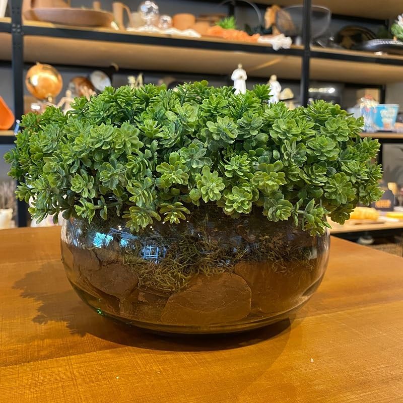 Arranjo Centro de Mesa Vaso Incolor com Verdinho Completo 1 Arranjo Centro de Mesa Vaso Incolor com Verdinho Completo