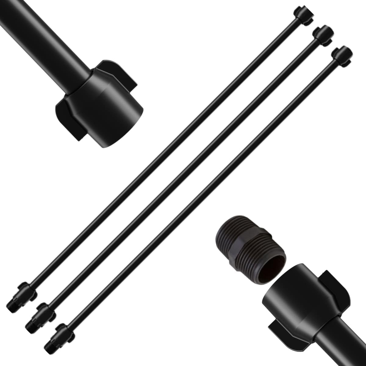 Engate Mangueira Flexível Para Descarga 60cm x 1/2" Preto | Astra | Kit 03 Un 1 Engate Mangueira Flexivel Para Descarga 60cm x 12 Preto