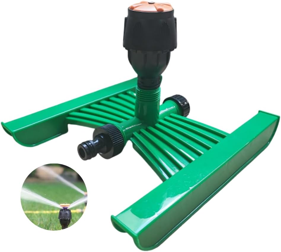 Irrigador De Jardim Giratorio Com Base H Aspersor Rotativo Circular