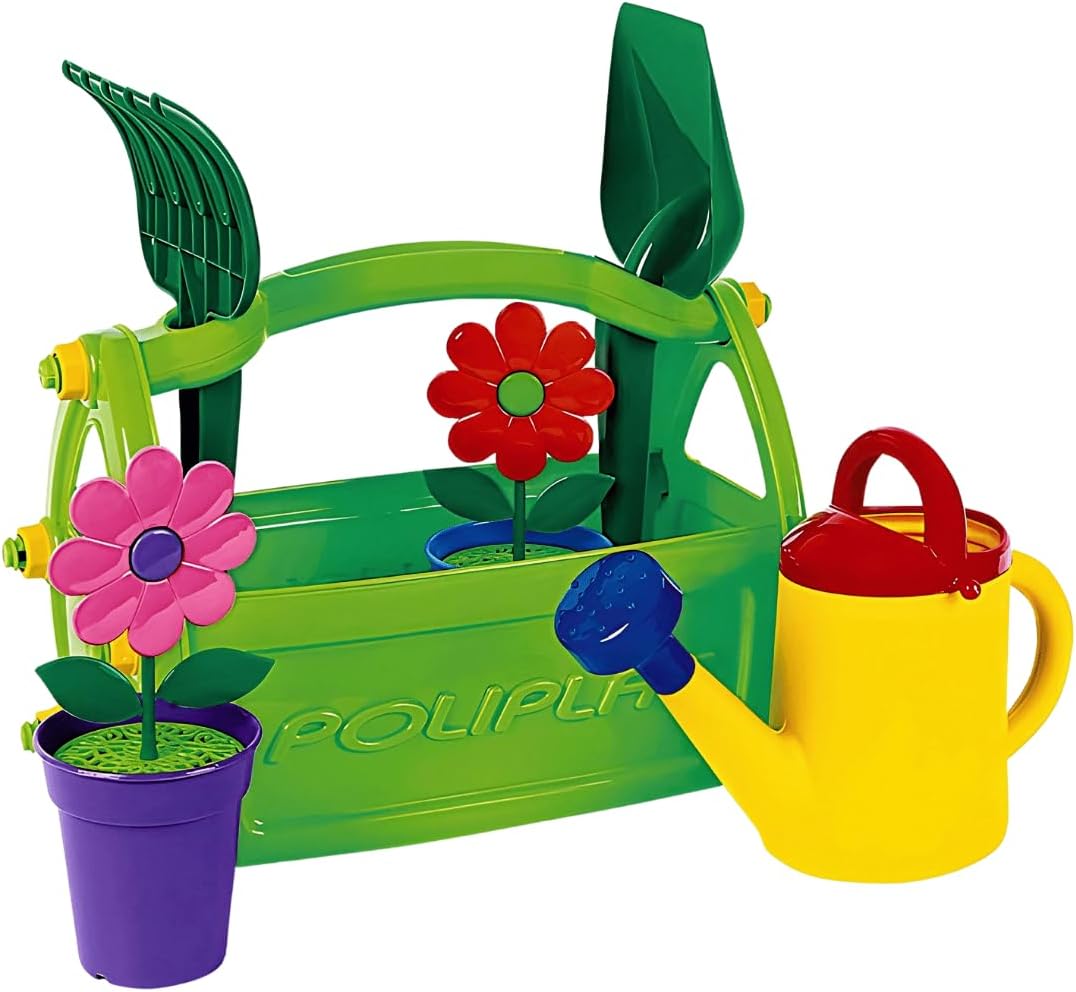 Kit Jardineiro Infantil Brinquedo Educativo com Maleta Ferramentas e