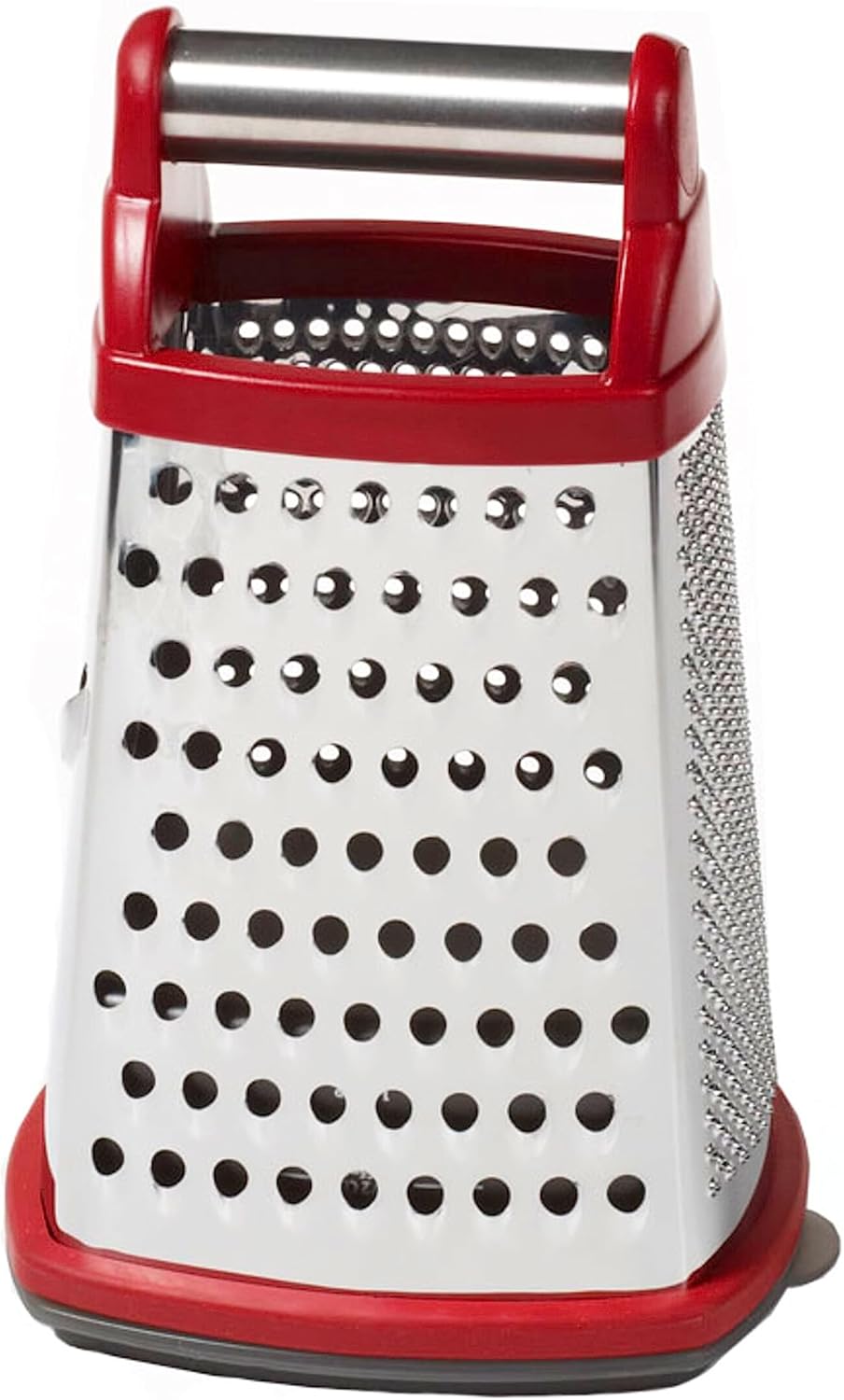 KitchenAid Ralador de caixa Gourmet, de aço inoxidável, 4 lados, com recipiente de armazenamento removível, pequeno, vermelho 1 KitchenAid Ralador de caixa Gourmet de aco inoxidavel 4 lados