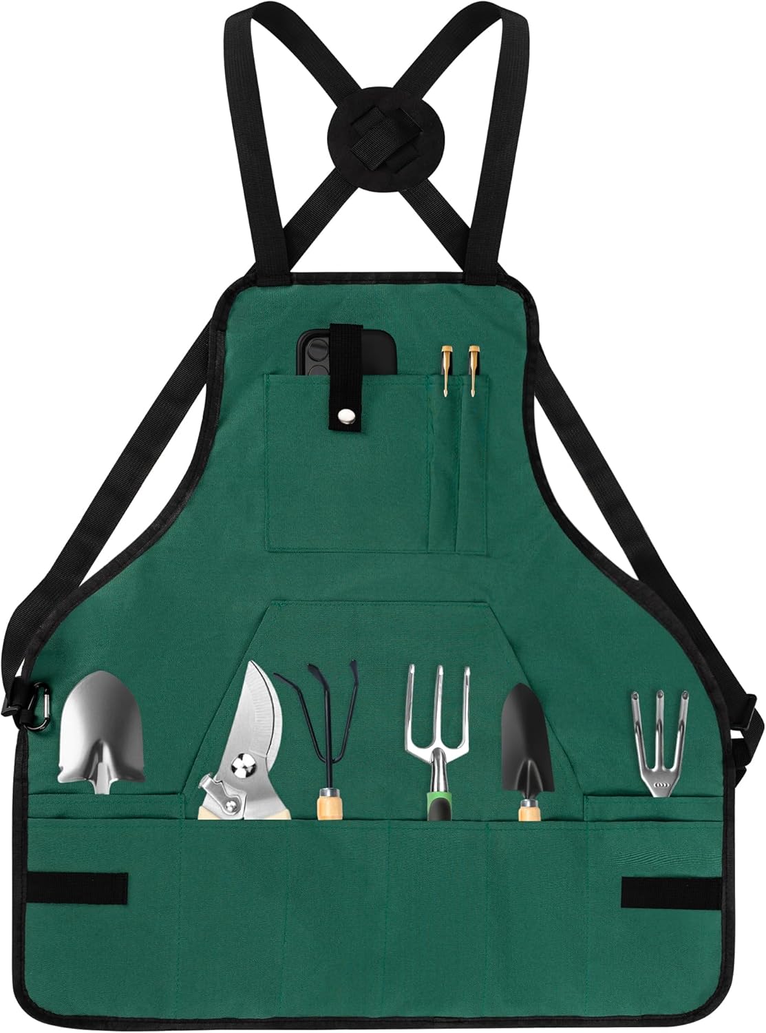 LUCKIPLUS Avental de jardinagem avental de jardim para mulheres com