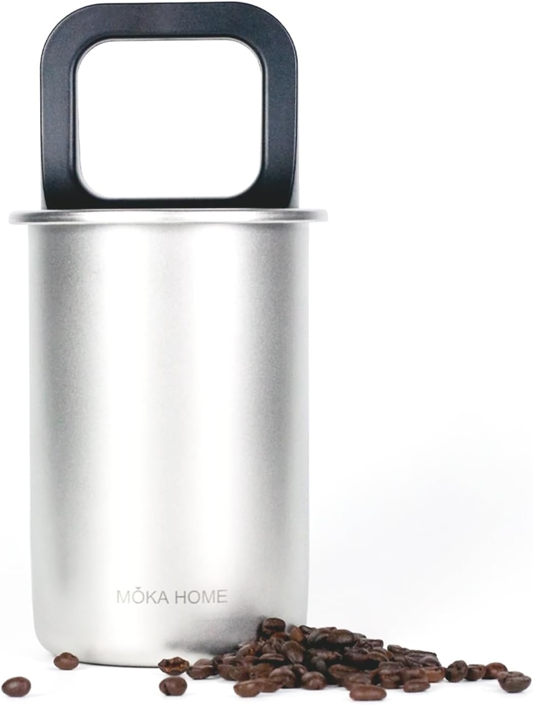 MOKA HOME Lata de Café A Vácuo de Aço Inoxidável, Recipiente para Armazenamento de Alimentos, Lata de Café Hermética, Empurre O Excesso de Ar para Fora e Preserve O Frescor Dos Ali (, 0) 1 MOKA HOME Lata de Cafe A Vacuo de Aco