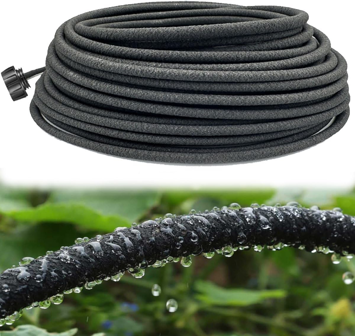 Mangueira de imersão de 1/4 polegada para jardim, sistema de mangueira de gotejamento de irrigação de 30,5 m, tubo de irrigação por gotejamento resistente com acessórios de conector de mangueira para 1 Mangueira de imersao de 14 polegada para jardim sistema de