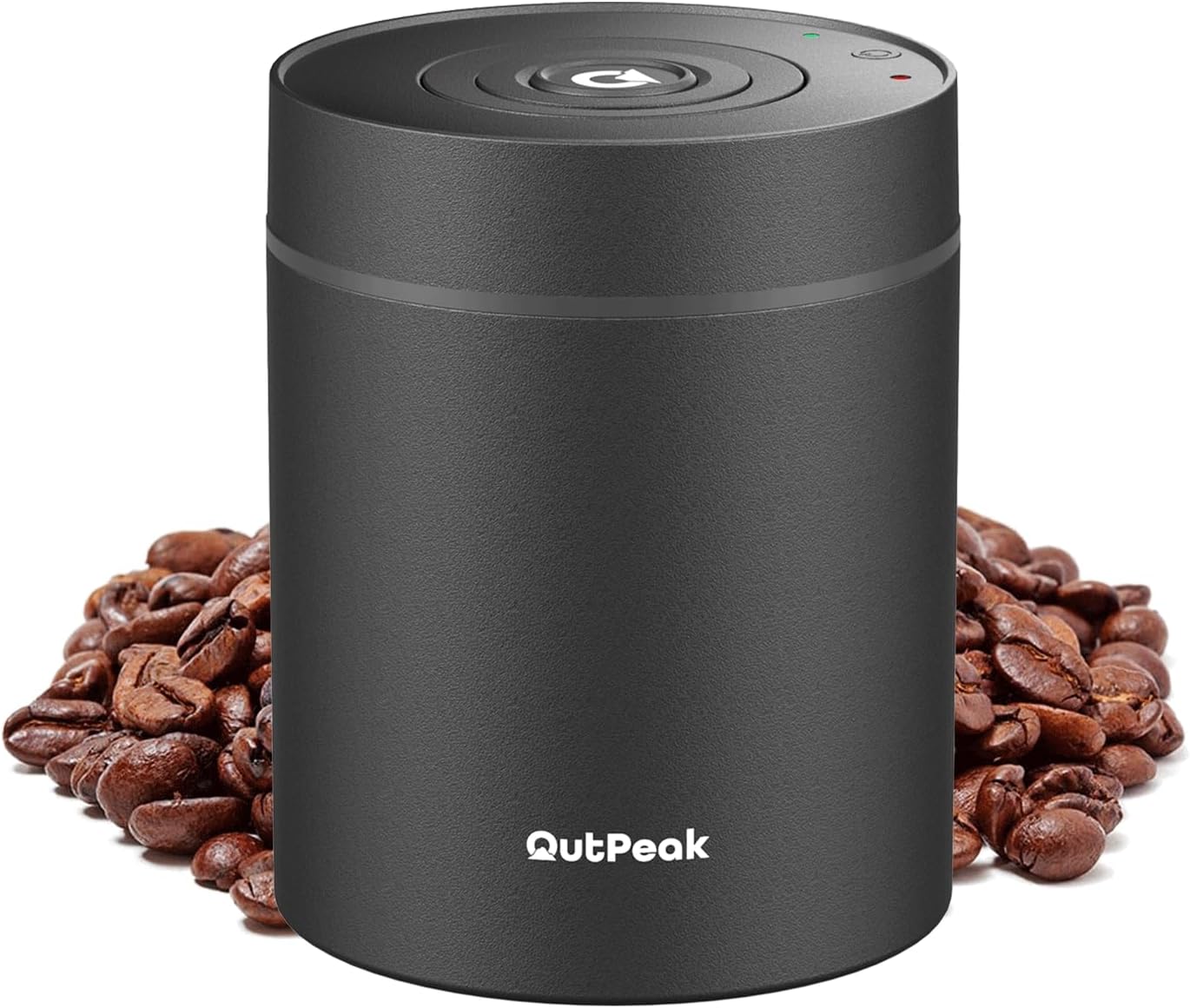 OUTPEAK Neo 2025 Recipiente de café a vácuo automático, 0,5 l para grãos de café de 130 g, operação com um botão, pequeno recipiente de café hermético com colher, recipiente de armazenamento de café 1 OUTPEAK Neo 2025 Recipiente de cafe a vacuo automatico 05