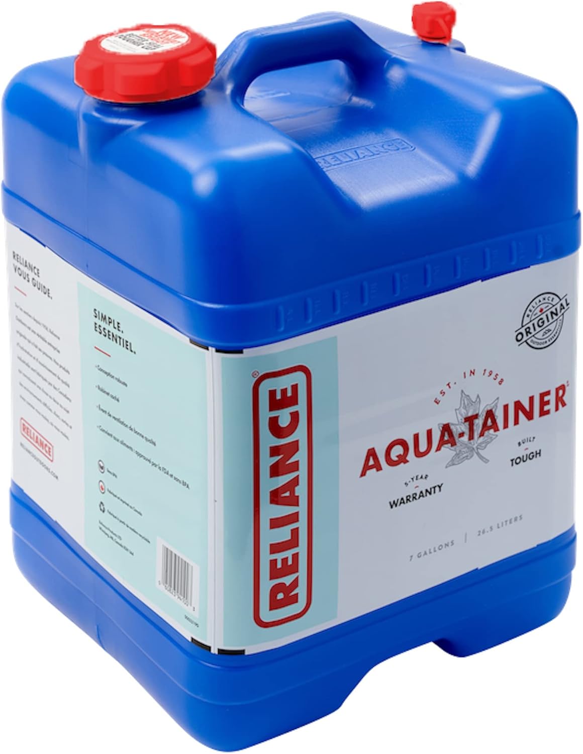Recipiente de agua Rigido de 7 galoes Aqua Tainer da Reliance