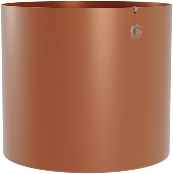 Selvvva Vaso decorativo para Flores ou Plantas, Cachepô / Cachepot sem furo, Metálico, Redondo, Reto, de Alumínio, 16,5 x 18 cm - Cobre 1 Selvvva Vaso decorativo para Flores ou Plantas Cachepo Cachepot
