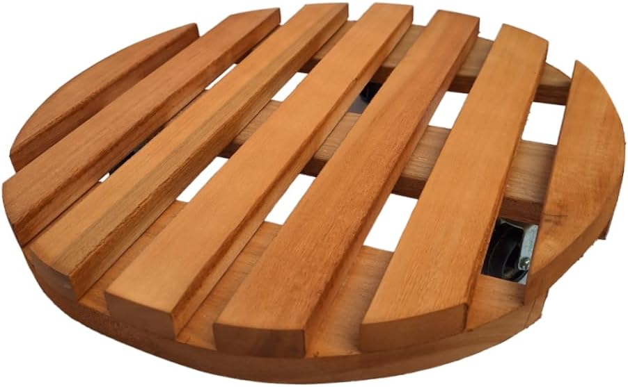 Tudo Jardim Suporte de Vaso Redondo 40cm Rodas de Polipropileno