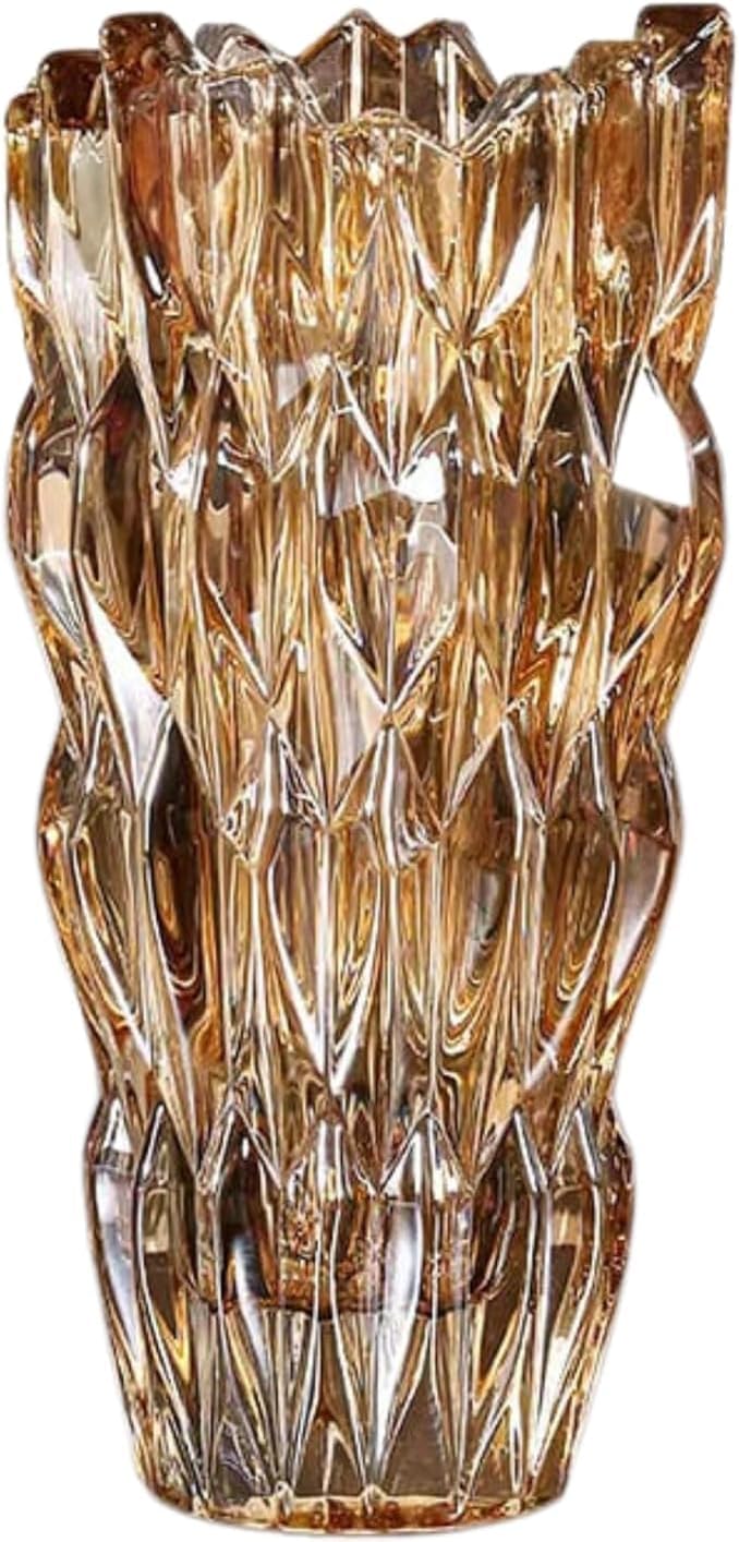 Vaso Decorativo de Vidro Estilo Europeu 24 cm Cristalino Design