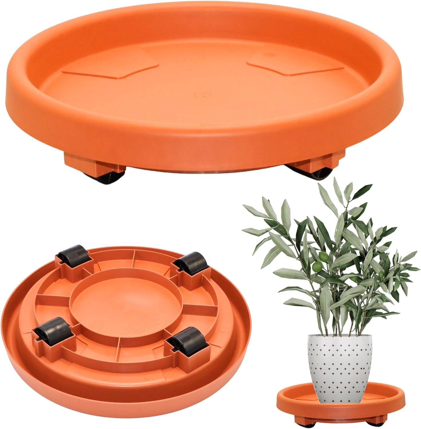 Suporte Com Rodas Prato Para Vasos 30cm Suporta Até 80kg - Top Garden ...