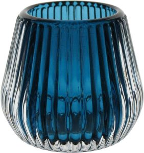 CASTIÇAL PORTA VELA DECORATIVO HOME&CO VIDRO 6x7x7cm AZUL 2 CASTIÇAL PORTA VELA DECORATIVO HOME&CO VIDRO 6x7x7cm AZUL