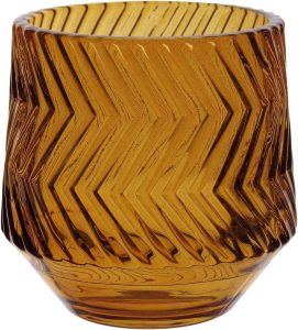 CASTIÇAL PORTA VELA DECORATIVO HOME&CO VIDRO 8x8x8cm ÂMBAR 19 CASTIÇAL PORTA VELA DECORATIVO HOME&CO VIDRO 8x8x8cm ÂMBAR