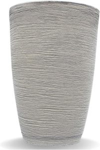 Vaso Polietileno Para Plantas Cone Texturizado Grande (CIMENTO)