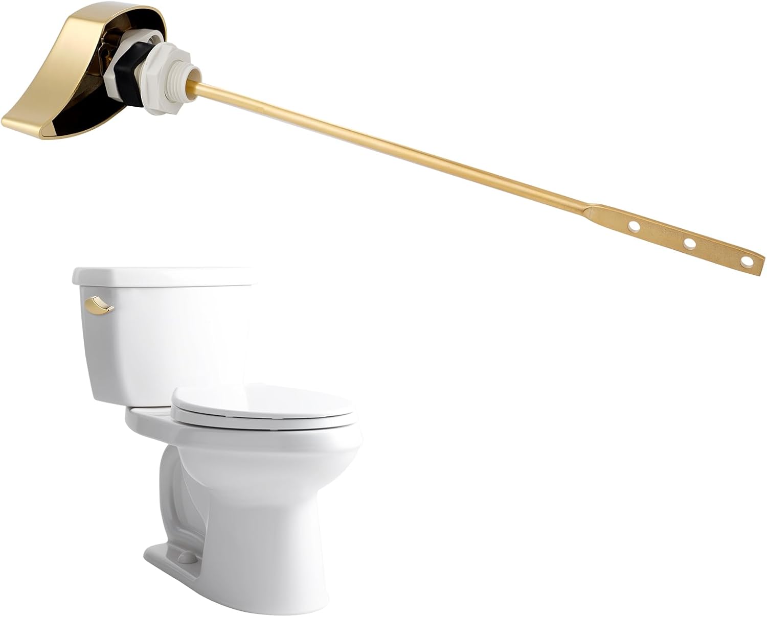 Hibbent Alavanca de substituição para tanque de vaso sanitário, compatível com TOTOTHU004-CP Trip Lvr para ST701, CST854, CST884, alça de descarga de vaso sanitário, alavanca de reparo de vaso sanitário, ouro 1 1753622405 579 Hibbent Alavanca de substituicao para tanque de vaso sanitario compativel