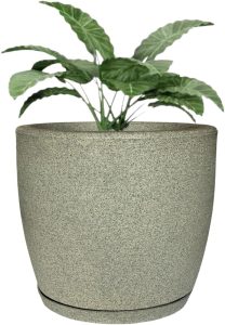 Vaso Grande Cone Decorativo Polietileno Planta Jardim Varanda (Cinza)