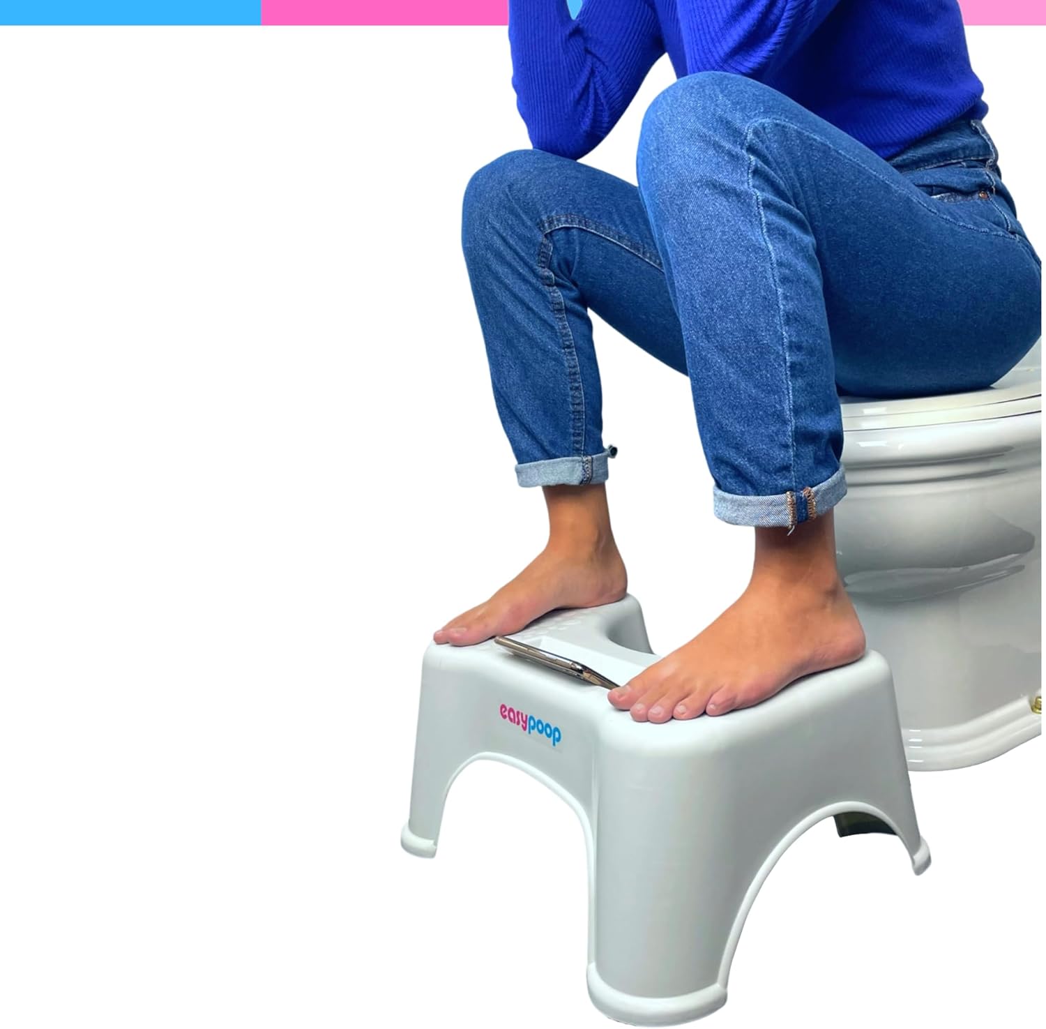 Banquinho de Cocoras Ergonomico Vaso Sanitario Apoio de Pes Para