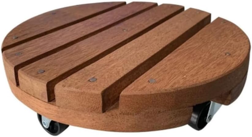 Carrinho Suporte Para Vaso 20cm 25cm 30cm Redondo Madeira Tratada