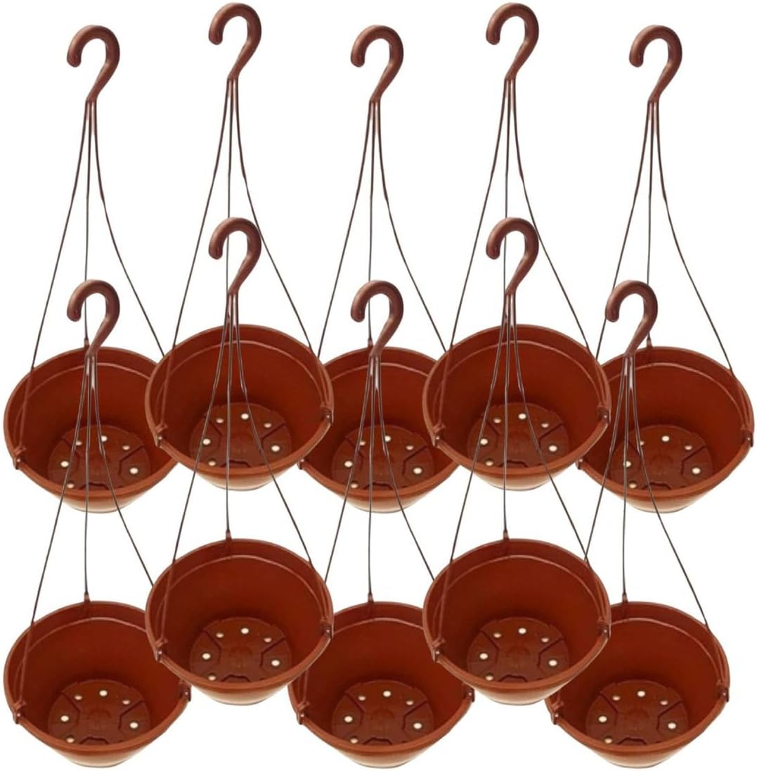 Kit 10 Vasos Cuia Pote 20 Plastico Terracota Com Haste