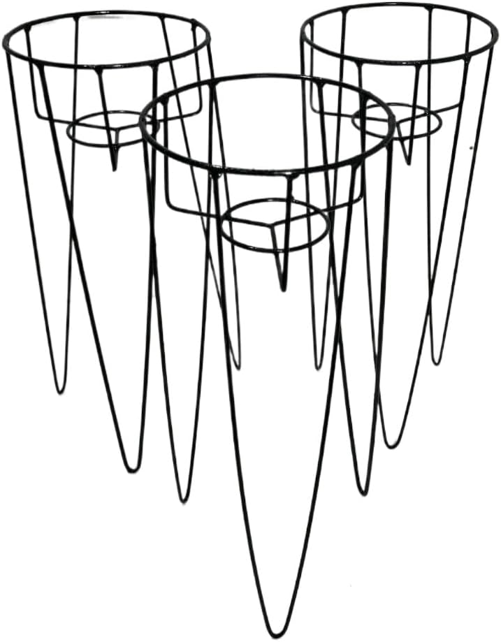 Kit 3 Suporte Tripe 50cm Pra Jardim Plantas Reforcado Ferro