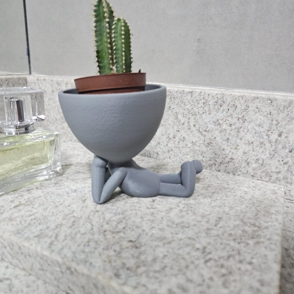 Vasinho Decorativo de Pessoa Sonhador em Impressao 3D – Criativo