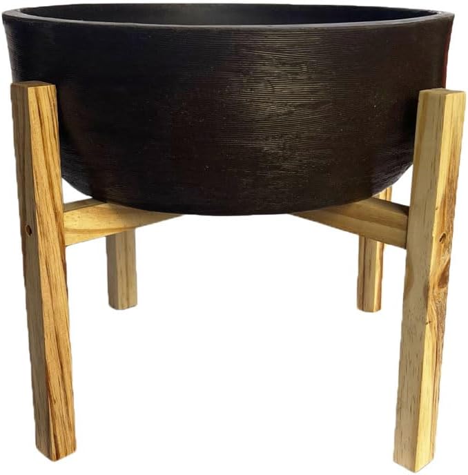 Vaso de Plantar Suculentas Cachepot Suporte Tripe Madeira Pinus