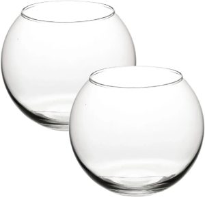 Kit Vasos de Vidro Decorativo Para Plantas 8cm