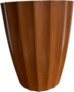 Vaso Coluna de Plástico Jardim e Decoração 40x40x40 cm - Cacau