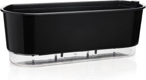 Vaso Jardineira Autoirrigável Preto 40cm Raiz Terrazo Para Todos Tipos de Plantas