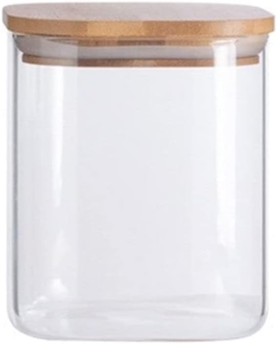 Oikos Pote de Vidro 800ml com Tampa de Bambu