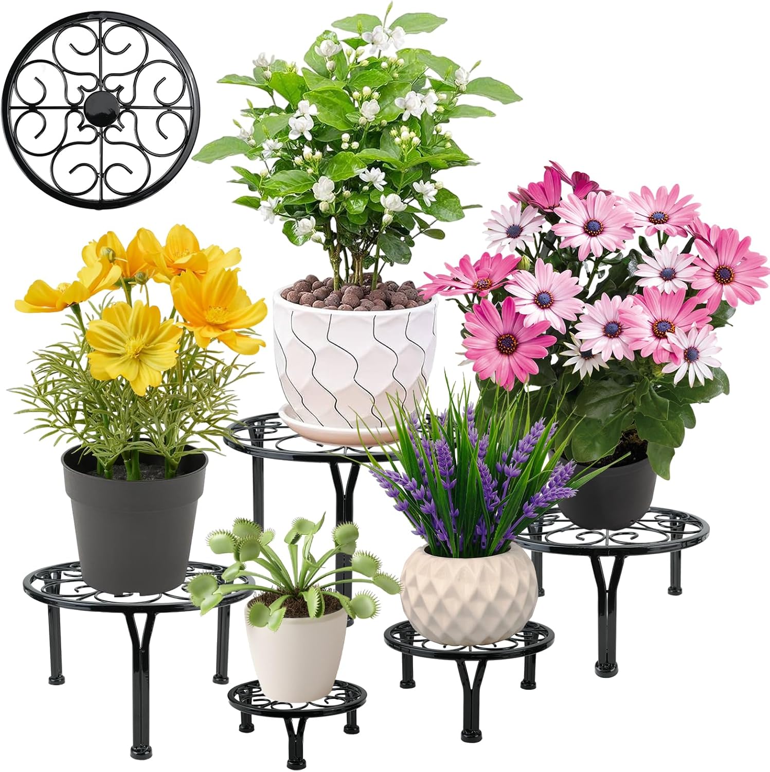 RETON Pacote com 5 Suportes de Metal para Plantas Suporte