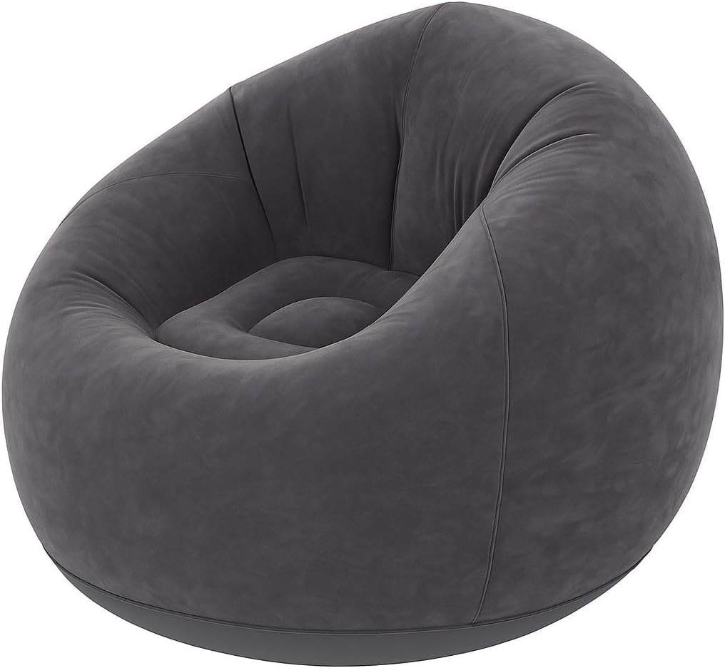 Sofa Poltrona Puff Inflavel Deluxe Aveludado Gigante Impermeavel 100kg