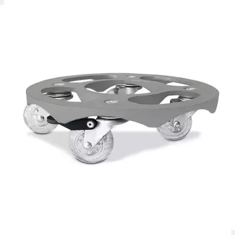 Suporte De Vaso Redondo Com Rodas Gel 25cm Aluminio Fundido