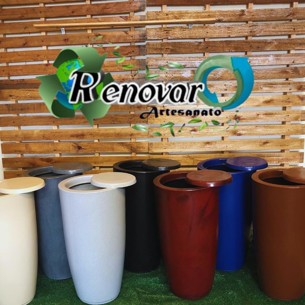 Vaso De Planta Coluna Lisa Polietileno N4 Ideal Para Jardins (marrom) 1 Vaso De Planta Coluna Lisa Polietileno N4 Ideal Para Jardins