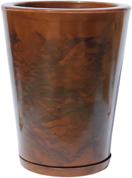 Vaso Decorativo Polietileno para Plantas Coluna Redonda Cone Lisa Moderna