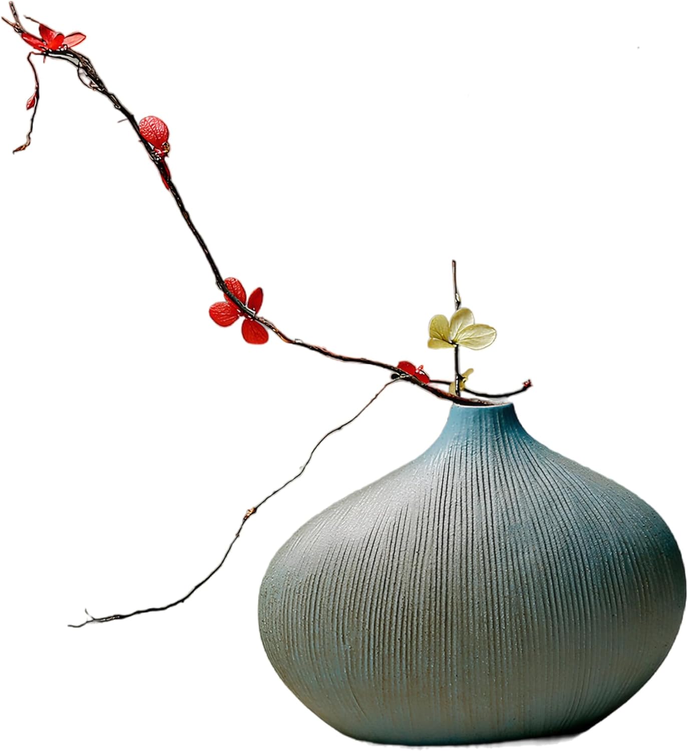Vaso Ikebana vaso japones com superficie listrada 13 x 5