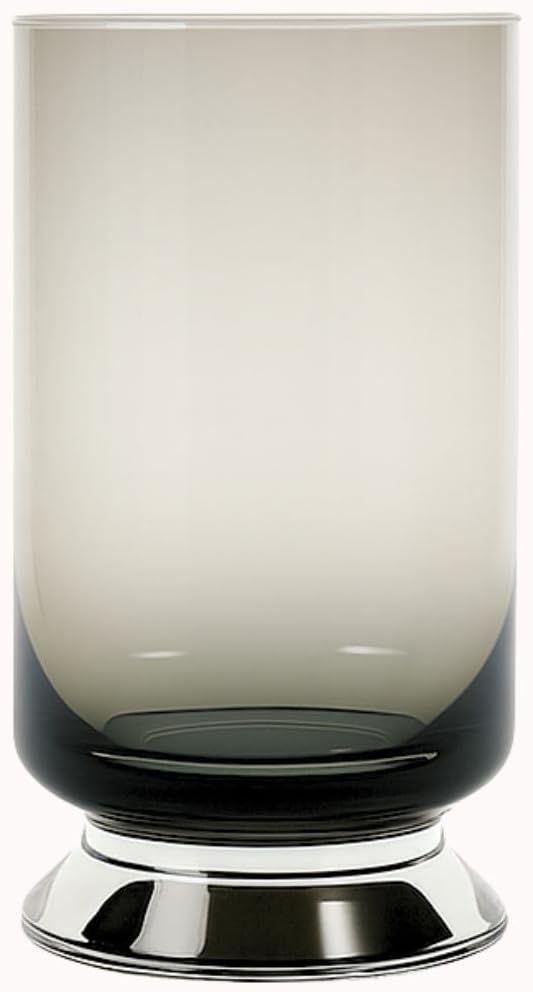 Vaso de Vidro Preto Fume Decorativo para Flores Plantas e