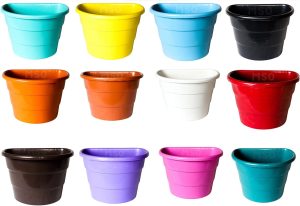 Vasos Plastico De Parede Jardim e Horta Vertical 3 Litros - Kit 10 unidades (SORTIDO)