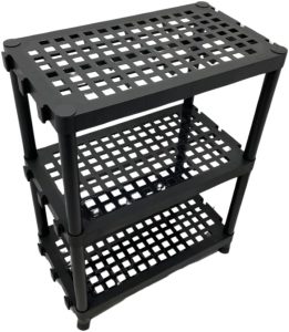 Estante Modular Multiuso Preta com 3 Prateleiras - Versatilidade para Diversos Ambientes