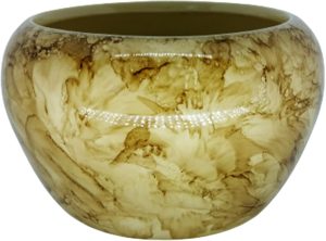 Cachepot Vasinhos Para Arranjo Vaso Centro de Mesa Cerâmica Orquídea Suculentas Tam M (Bege)