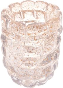 LYOR Vaso de Vidro Italy Dourado 10cm x 15cm - Decoração - Mesa Posta - Vasos e Vasilhas - Organização - Utilidades Domésticas