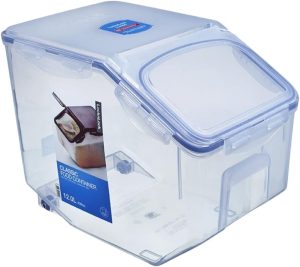 Recipiente Hermético Porta Arroz Cereais e Mantimentos com tampa flip e copo medidor Lock&Lock 12 Litros