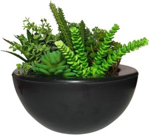 Vaso Polietileno Cuia Bacia P/plantas Lisa Luxo Jardim Varanda (Preto)