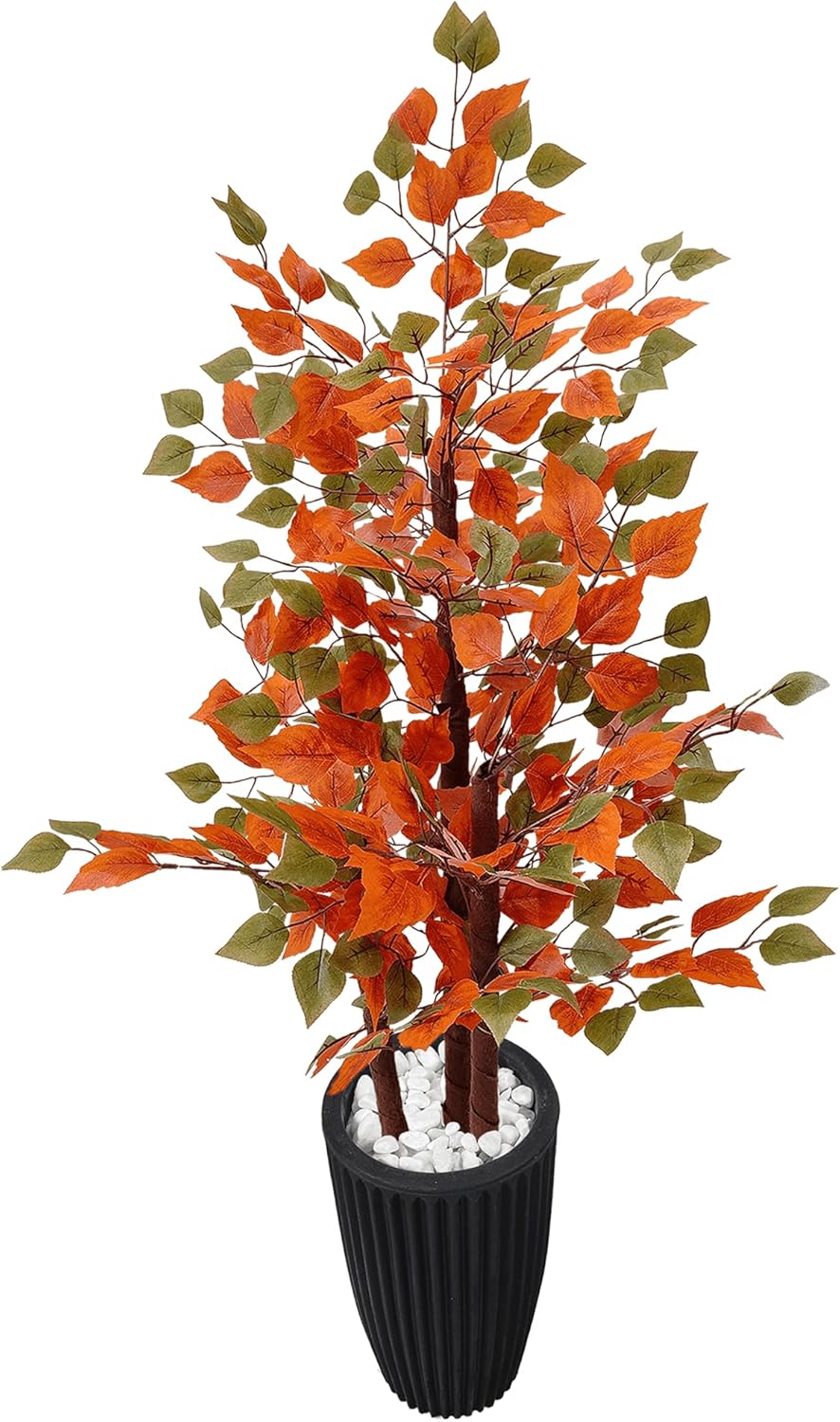 1758111635 16 Planta Artificial Figueira Ficus Outono Vaso 3D Polietileno Decoracao Coluna