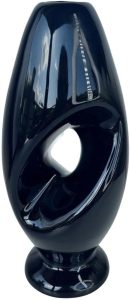 Decoração sala vaso escultura preto abstrato moderno